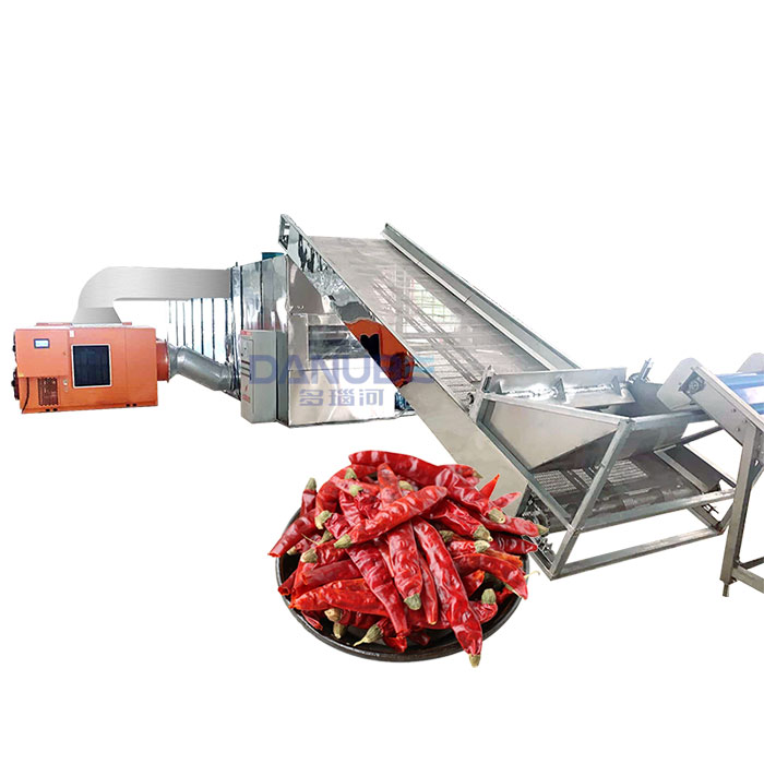 Mesh belt chili dryer