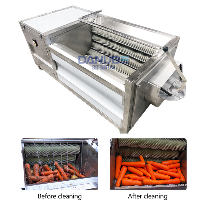 Washing and peeling machine