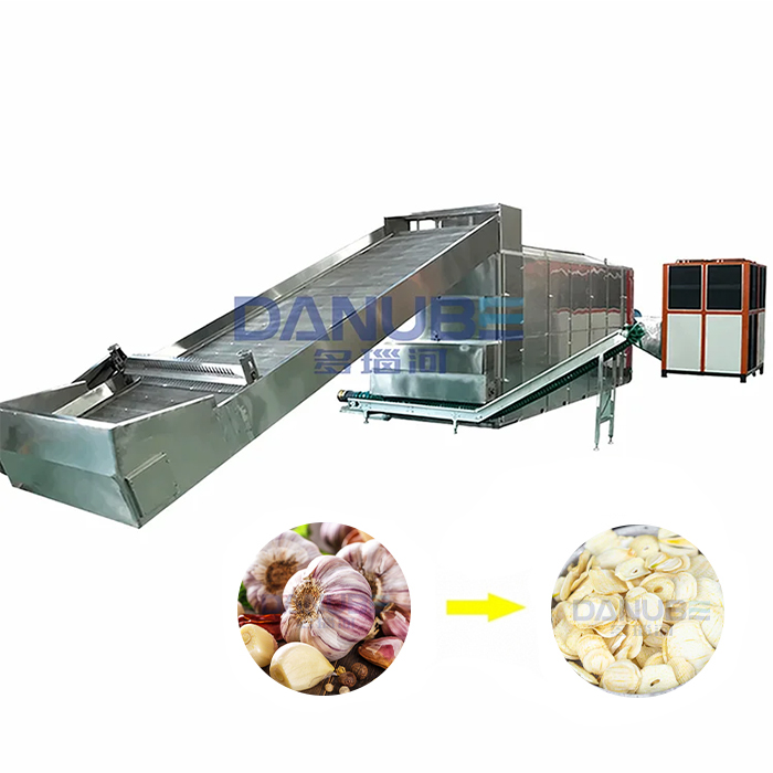 Mesh belt garlic dryer